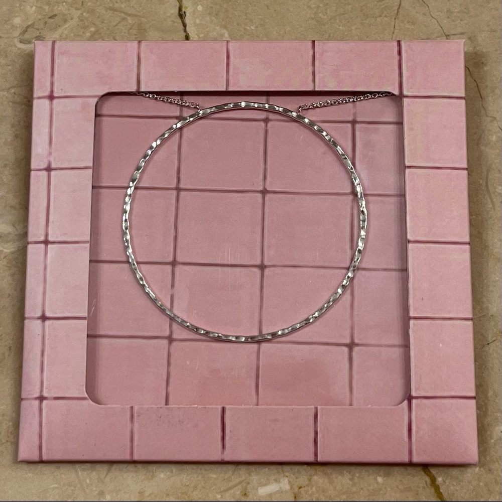 Stella + Dot Essential Hammered Hoop Pendant NIB